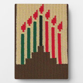 Kwanzaa Holiday Candles Artisan Crochet Print Fotoplaat (voorkant)