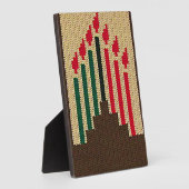Kwanzaa Holiday Candles Artisan Crochet Print Fotoplaat (Zijkant)