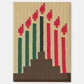 Kwanzaa Holiday Candles Artisan Crochet Print Magneet (Voorkant)