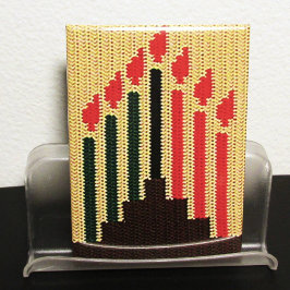 Kwanzaa Holiday Candles Artisan Crochet Print Magneet