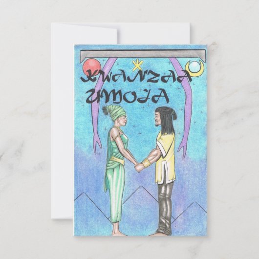 Kwanzaa Holiday Card Bedankkaart (Voorkant)