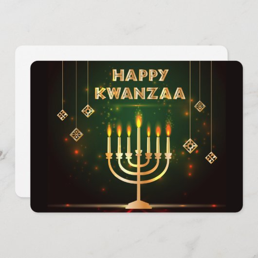Kwanzaa Holiday Card Feestdagenkaart (Voorkant / Achterkant)