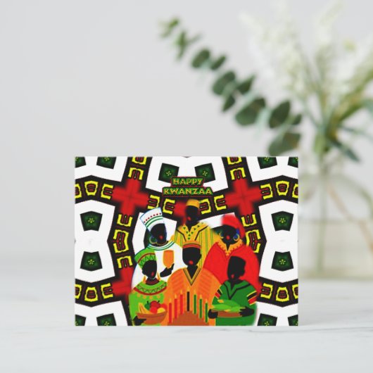 Kwanzaa Holiday Celebration Briefkaart (Staand voorkant)
