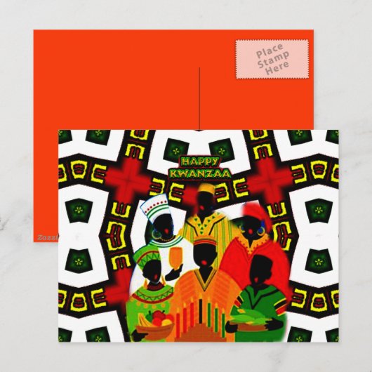 Kwanzaa Holiday Celebration Briefkaart (Voorkant / Achterkant)