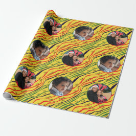Kwanzaa Holiday Foto gepersonaliseerd Cadeaupapier