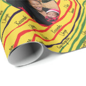 Kwanzaa Holiday Foto gepersonaliseerd Cadeaupapier (Rol Hoek)