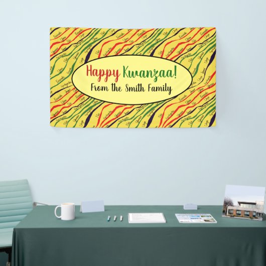 Kwanzaa Holiday Persoonlijk Spandoek (Beurs)