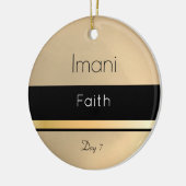 Kwanzaa Imani Gold Black White Day 7 Keramisch Ornament (Links)