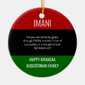 Kwanzaa IMANI Keramisch Ornament (Voorkant)