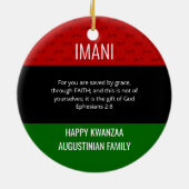 Kwanzaa IMANI Keramisch Ornament (Achterkant)