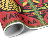 Kwanzaa inpakpapier met traditionele kleuren (Rol Hoek)