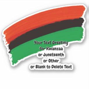 Kwanzaa Juneteenth Red Black Verf Kiss Sticker