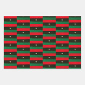 Kwanzaa Kaarsen Afrika Kaart Artisan Haak Print Inpakpapier Vel (Voorkant 2)