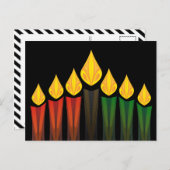 kwanzaa kaarsen briefkaart (Voorkant / Achterkant)