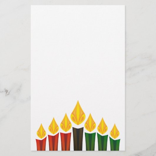 kwanzaa kaarsen briefpapier (Voorkant)