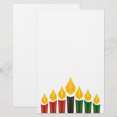 kwanzaa kaarsen briefpapier (Voorkant / Achterkant)