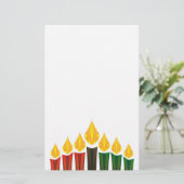 kwanzaa kaarsen briefpapier (Staand voorkant)