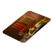 Kwanzaa kaarsen en eten magneet (Linkerzijde)
