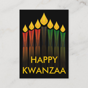 Kwanzaa kaarsen feestuitnodigingen visitekaartje
