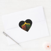 kwanzaa kaarsen hart sticker (Envelop)