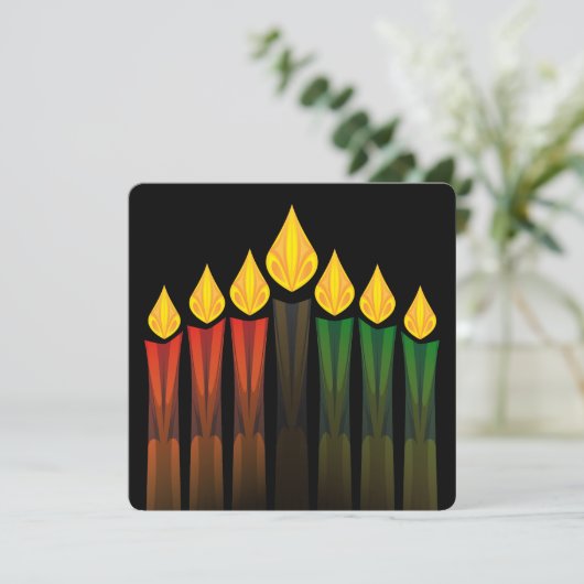 kwanzaa kaarsen kaart (Staand voorkant)