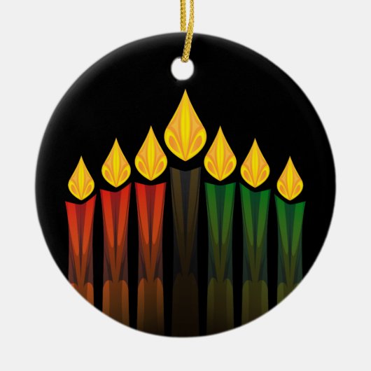 kwanzaa kaarsen keramisch ornament (Voorkant)