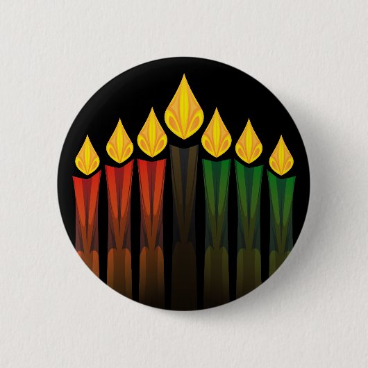 kwanzaa kaarsen ronde button 5,7 cm (Voorkant)