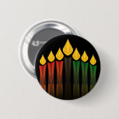 kwanzaa kaarsen ronde button 5,7 cm (Voorkant /achterkant)