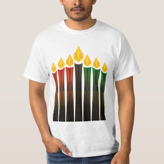 kwanzaa kaarsen t-shirt (Voorkant)