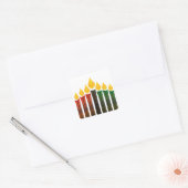 kwanzaa kaarsen vierkante sticker (Envelop)