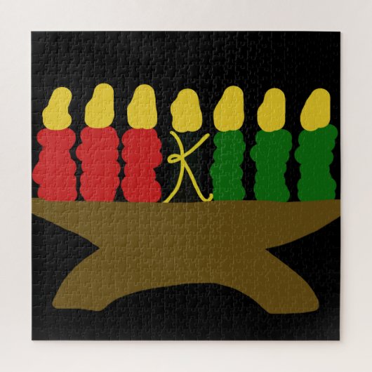 Kwanzaa Kaarsontwerp Legpuzzel (Verticaal)