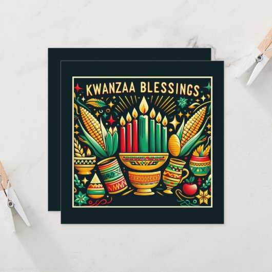 Kwanzaa  kaart (Voorkant / Achterkant in situ)