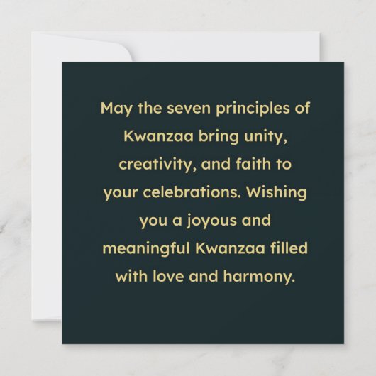 Kwanzaa  kaart (Achterkant)