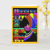Kwanzaa Kaart (Gele Bloem)