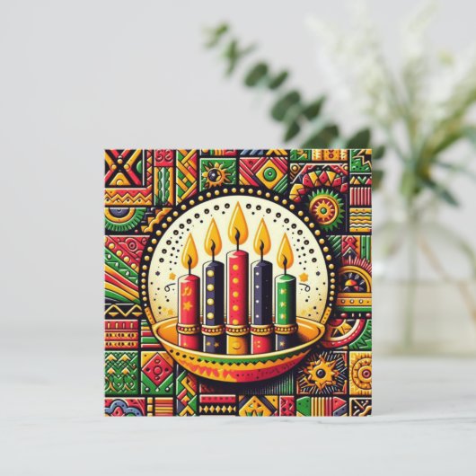 Kwanzaa  kaart (Staand voorkant)