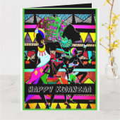 Kwanzaa Kaart (Gele Bloem)