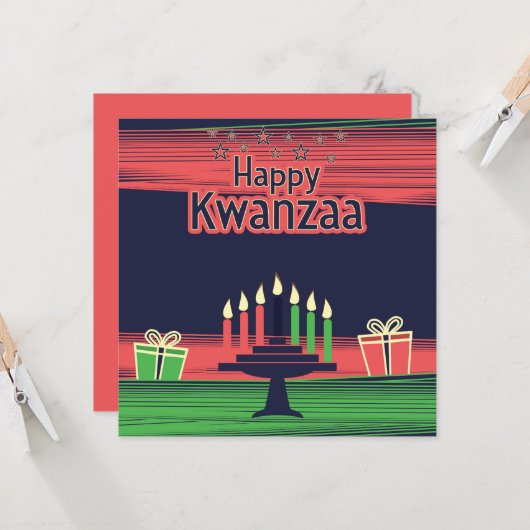 Kwanzaa  kaart (Voorkant / Achterkant in situ)