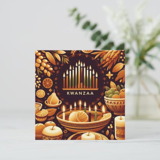 Kwanzaa  kaart (Staand voorkant)