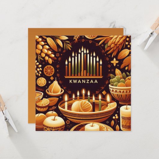 Kwanzaa  kaart (Voorkant / Achterkant in situ)