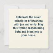 Kwanzaa kaart (Achterkant)