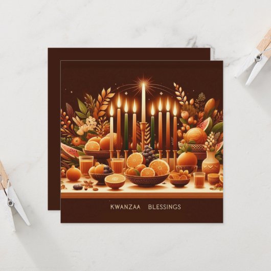 Kwanzaa kaart (Voorkant / Achterkant in situ)