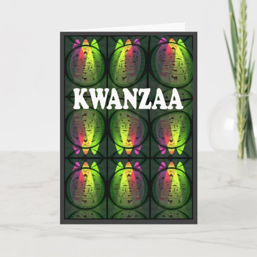 Kwanzaa-kaart Feestdagen Kaart (Voorkant)