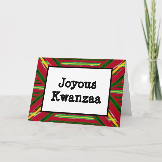 Kwanzaa-kaart - Joyous #4 Feestdagen Kaart (Voorkant)