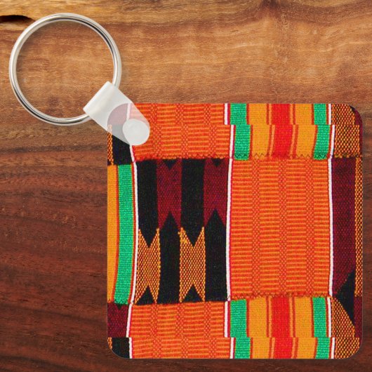 Kwanzaa Kenta Cloth Sleutelhanger (Voorkant)