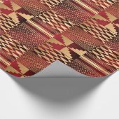 Kwanzaa Kente Print (rood/goud) Cadeaupapier (Hoek)
