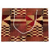 Kwanzaa Kente Print (rood/goud) Groot Cadeauzakje (Voorkant)