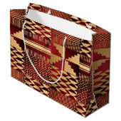 Kwanzaa Kente Print (rood/goud) Groot Cadeauzakje (Achterkant Gekanteld)