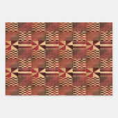 Kwanzaa Kente Print (rood/goud) Inpakpapier Vel (Voorkant)