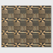 Kwanzaa Kente Print (zwart/goud) Cadeaupapier (Vlak)