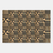 Kwanzaa Kente Print (zwart/goud) Inpakpapier Vel (Voorkant)